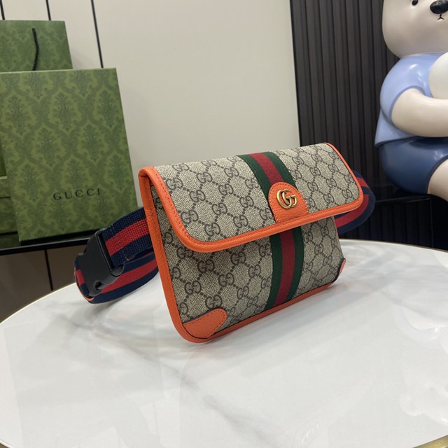 gucci專櫃新款男女款挎包 古馳Ophidia系列GG小號腰包 jcp2256